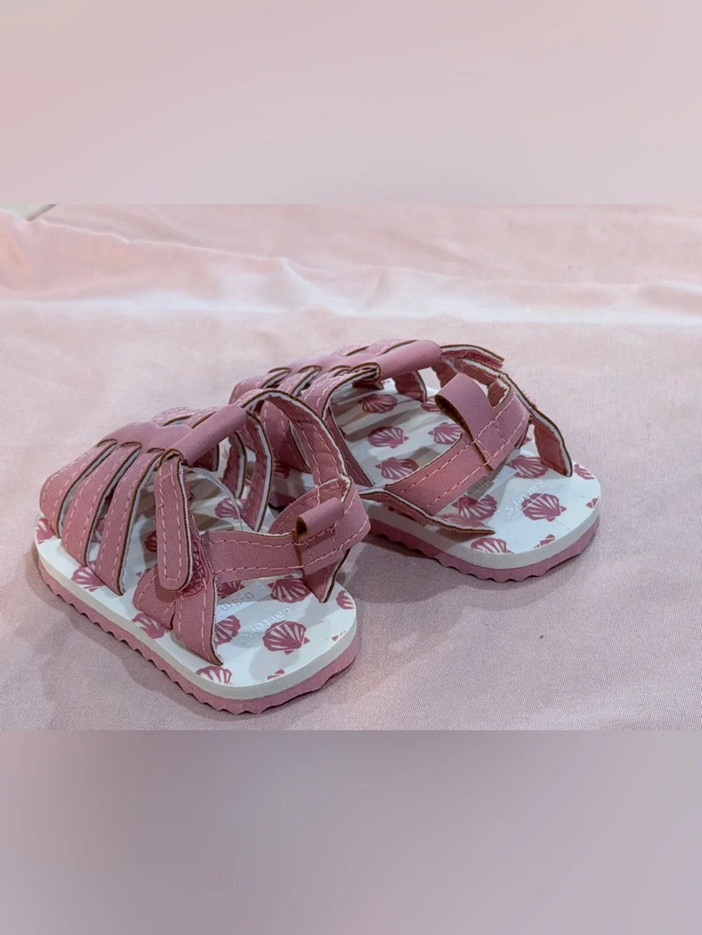 Bundle of 2: Carter’s Baby Girls Sandals- Size 0-3 months